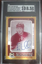 2013-14 The Cup ELIAS LINDHOLM Auto Rookie Masterpieces 1/1 magenta plate graded