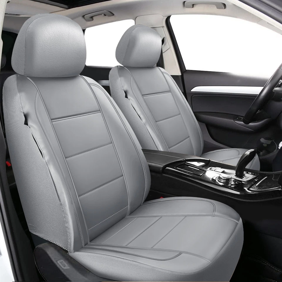 For Toyota Corolla Car Front Rear Seat Covers PU Leather Full Surround Protector - Изображение 2 из 4