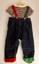 Vintage OshKosh 24M Overalls  Toddle Time JC Penney 3T Striped Shirt Outfit Lot