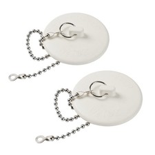 2 Packs Tub Stopper, Rubber Bathtub Stoppers Drain Plug 1.5 to 2 , White