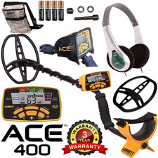 Garrett ACE 400 Metal Detector with Headphones Camo Pouch