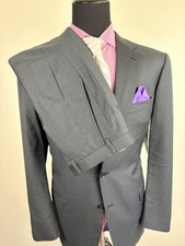 BRIONI Italian 2-Button Dark Gray Suit 46 R e...
