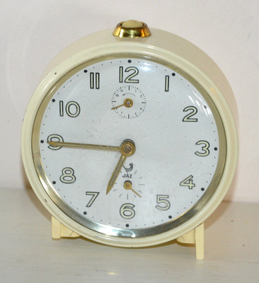 Alter mechanischer runder Wecker Uhr JAZ POLDIC zum reparieren Vintage 60 70er