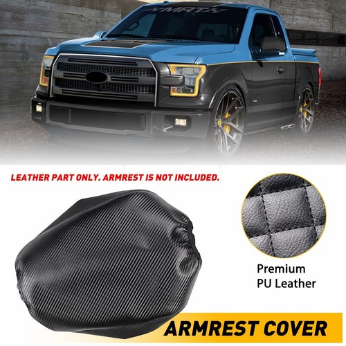 Fit 2015-2020 Ford F150 Carbon Fiber Leather Center Console Lid Armrest Cover US