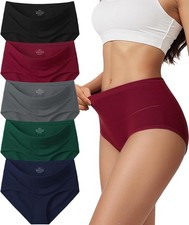 Cotton Underwear for Women High Waisted Full Coverage Briefs Soft Ladies Panties