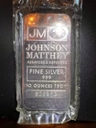 Johnson Matthey 10oz Silver Bar in Plastic Ser. # 626863