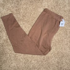 Zenana Leggings Women 2X Plus Brown Tan Solid NW T