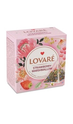 Lovare Strawberry Marshmallow Green Tea 15 Bags 2g Each