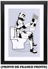 Listing image for Stormtrooper Poster - Storm Pooper - Humour - Wall Art Print - A5 A4 A3 #135