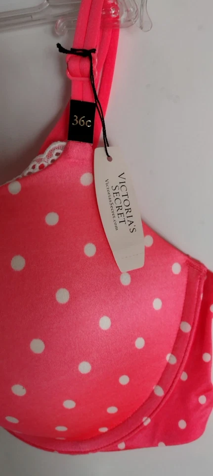 VICTORIA'S SECRET 36C NEON POLKADOT MUITO SEXY PUSH UP ACOLCHOADO UNDERWIRE... - Imagem 3 de 4