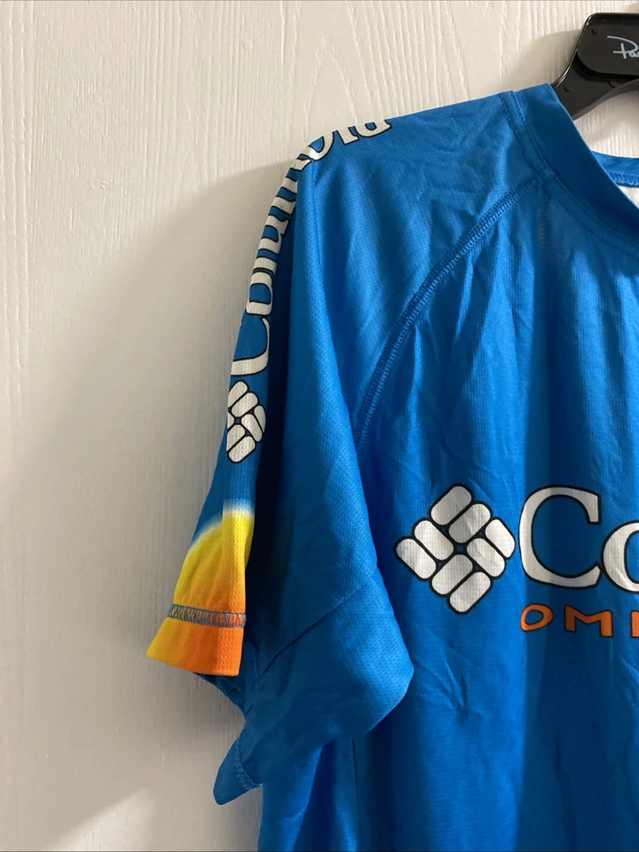 Camisa Columbia Para Hombres Talla M Azul Omni Tono Ciclismo Highroad Ciclismo Jersey Foto 3 de 4
