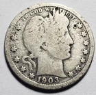 1903  Silver Barber Quarter