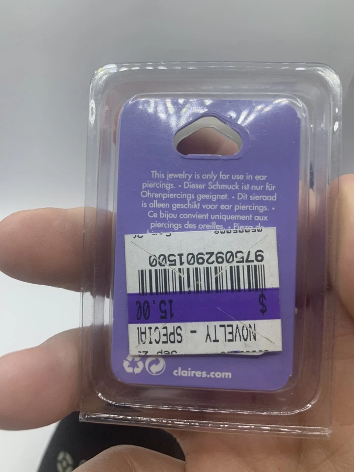 NUEVO Pendiente Claire's Cartílago Hermoso Color Oro Rosa Estrella 20G/0.8mm CL Foto 3 de 3