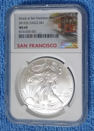 ✪✪   2012 S AMERICAN SILVER EAGLE - ✪ MS-69   ◢  TRUSTED ✪ 99.9% SILVER