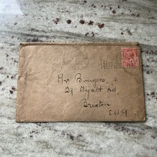 1933 Cover with One Penny Stamp King George V Great Britain