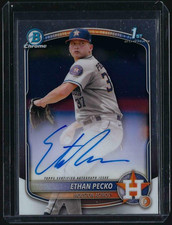 2025 BOWMAN CHROME ETHAN PECKO 1ST BASE SILVER AUTO CPA-EPE
