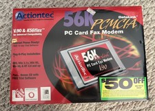 Actiontec DataLink V.90 PCMCIA 56k Data Modem PC Card Fax Modem