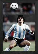 quadro stampa su tela poster arte da parete con cornice maradona