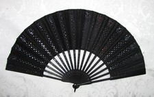 Antique Victorian Hand Fan with Sequins and Spangles 1890's