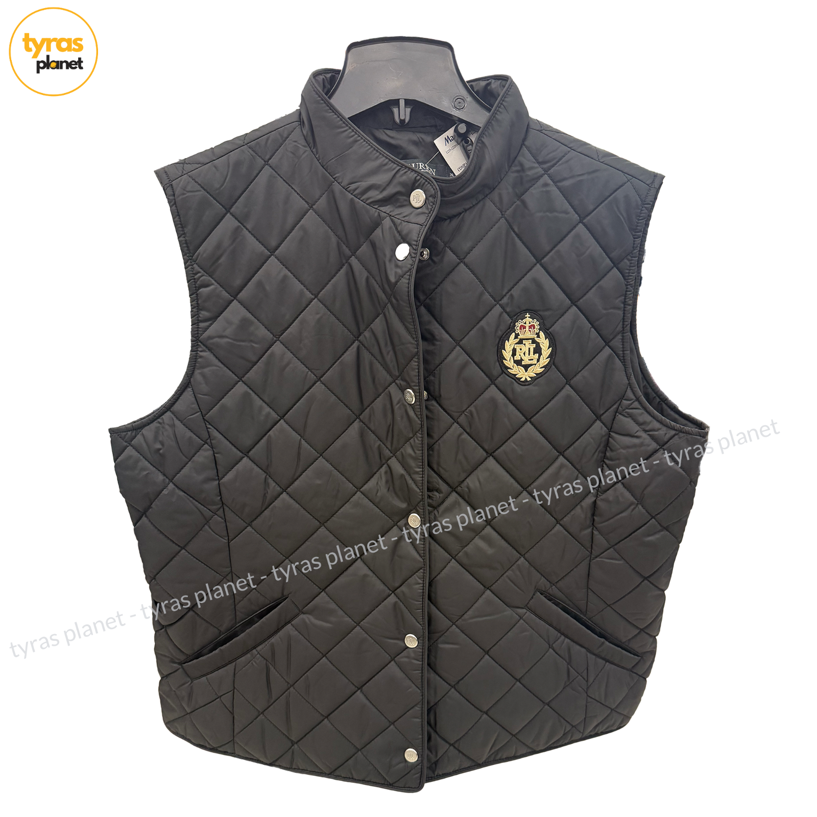 LAUREN RALPH LAUREN Classic Style Quilted Black Vest Women’s Size XL - NWT
