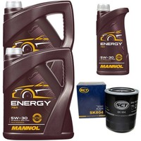 MotoröL Set Mannol Energy 5W-30 API 11 Liter + ÖLfilter FüR Toyota Land Cruiser