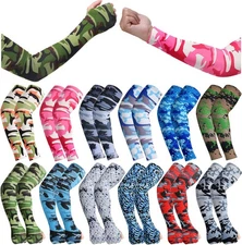 Syhood 12 Pairs Cooling Arm Sleeves UV Protection Sun for Women Men... 