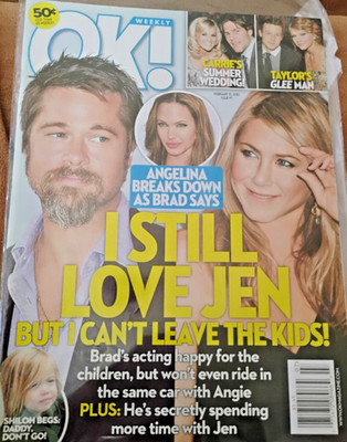 Ok! Magazine - Feb. 15, 2010 - Brad Pitt, Angelina Jolie, Jennifer Aniston