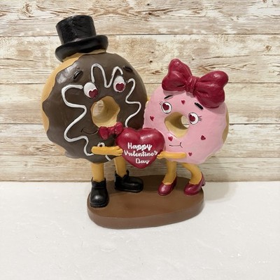 Valentines Day Standing Donuts  Resin Figurine