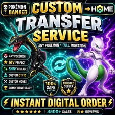 CUSTOM SHINY POKEMON Home Pokopia Ready Any Species Battle Ready 6IV Custom Ot T