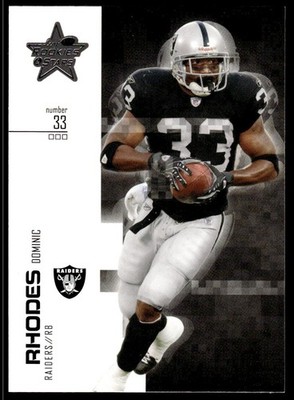 2007 LEAF ROOKIES AND STARS FOOTBALL CARD DOMINIC RHODES #97 OAKLAND RAIDERS