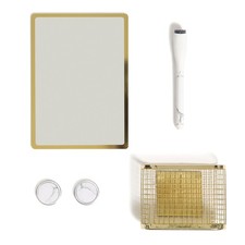 U Brands Magnetic Locker Accessories and Decorating Kit, Back Elevated Gold