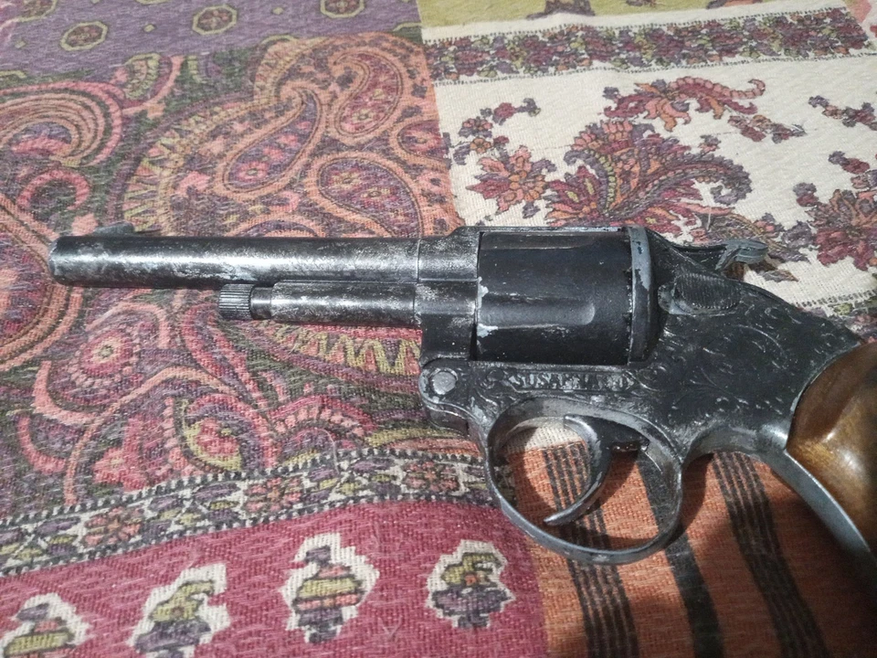 Indiana Jones Temple Cowboy Western Toy Gun Prop Replica Non Firing Christmas - Immagine 2 di 4