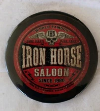 Iron Horse Saloon Refrigerator Magnet 3" x 3" Round Licensed Biker Bar