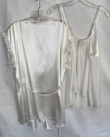 Women Large Set Ambrielle Sheer See Through Sexy Lingerie W/ Short Kimono Robe**