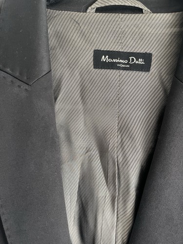 Blazer para mujer Massimo Dutti 40 marrón oscuro chaqueta a medida ropa de trabajo minimalista - Imagen 5 de 6