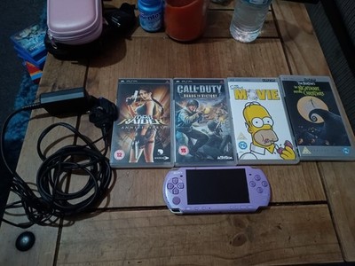 Sony PSP 3000 Handheld Konsole - Lilac Purple mit X2 Spielen und X2 Filmen