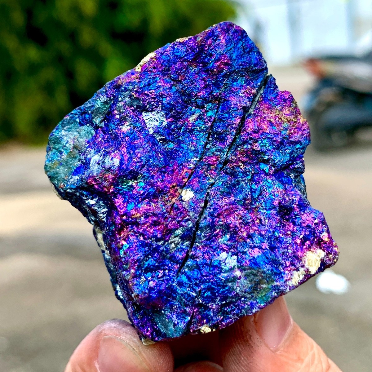 107g Natural Colorful Chalcopyrite Calci Crystal ClustRare Mineral