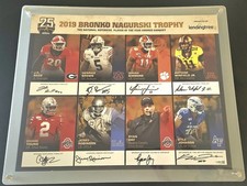 Chase Young Ryan Day + More JSA Signed  Autographed Bronko Nagurski Award Poster