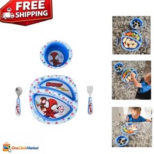 Dishwasher Safe Toddler Feeding Set - Spidey and His Amazing Friends - 4 Count