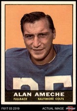 1961 Topps #3 Alan Ameche Colts Wisconsin 8 - NM/MT