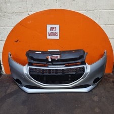 Peugeot 208 Front Bumper & Grills Pre Facelift Silver EZR 3 & 5 Door 12-14 PF62