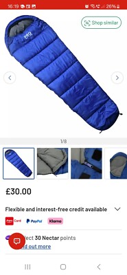 Pro Action 300GSM Adult Mummy Sleeping Bag UK