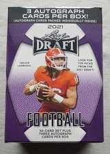 2021 Leaf Draft Football NFL Hobby Blaster Box - 3 Autographs Per Box, Lawrence