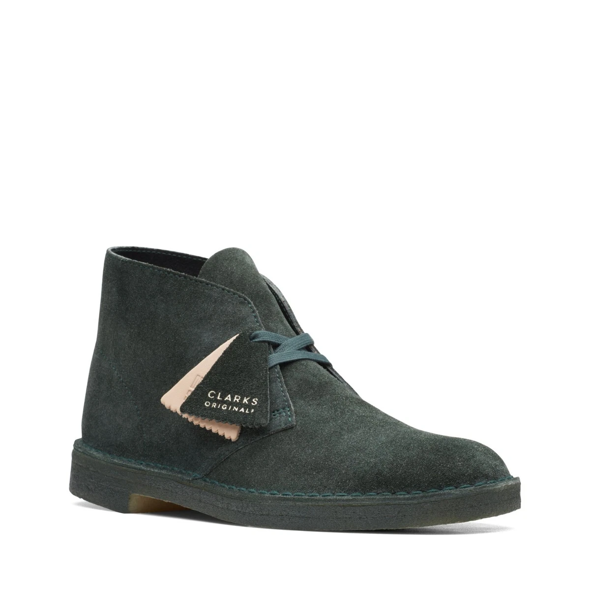 Clarks Originals Men s Desert Boots Dark Green Hairy Suede 26168535