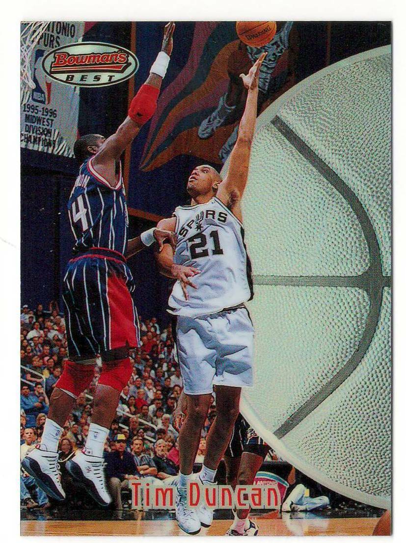 TIM DUNCAN 1997-98 Bowman's Best REFRACTOR RC #106 Rookie Card Ref Parallel 97