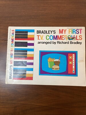 VTG 1982 BRADLEY'S 5 Finger Pattern Piano MY FIRST TV Commercials Music Book