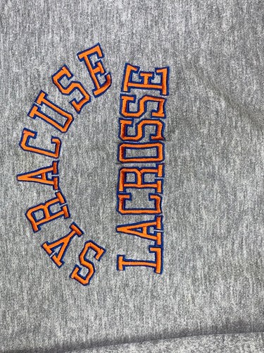 Vintage University of Syracuse Lacrosse Pullover Sweatshirt Mens XL Gray 11281 - Picture 4 of 8