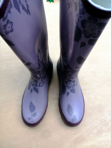 Bottes en caoutchouc Tottie femmes bottes de pluie violet lavande semelle extérieure 25 cm taille : 5 neuves - Photo 1/3