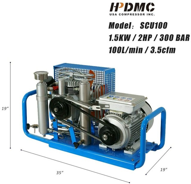 110V 4500psi Air Compressor 1.5KW 2HP for Scuba PCP Paintball Tank