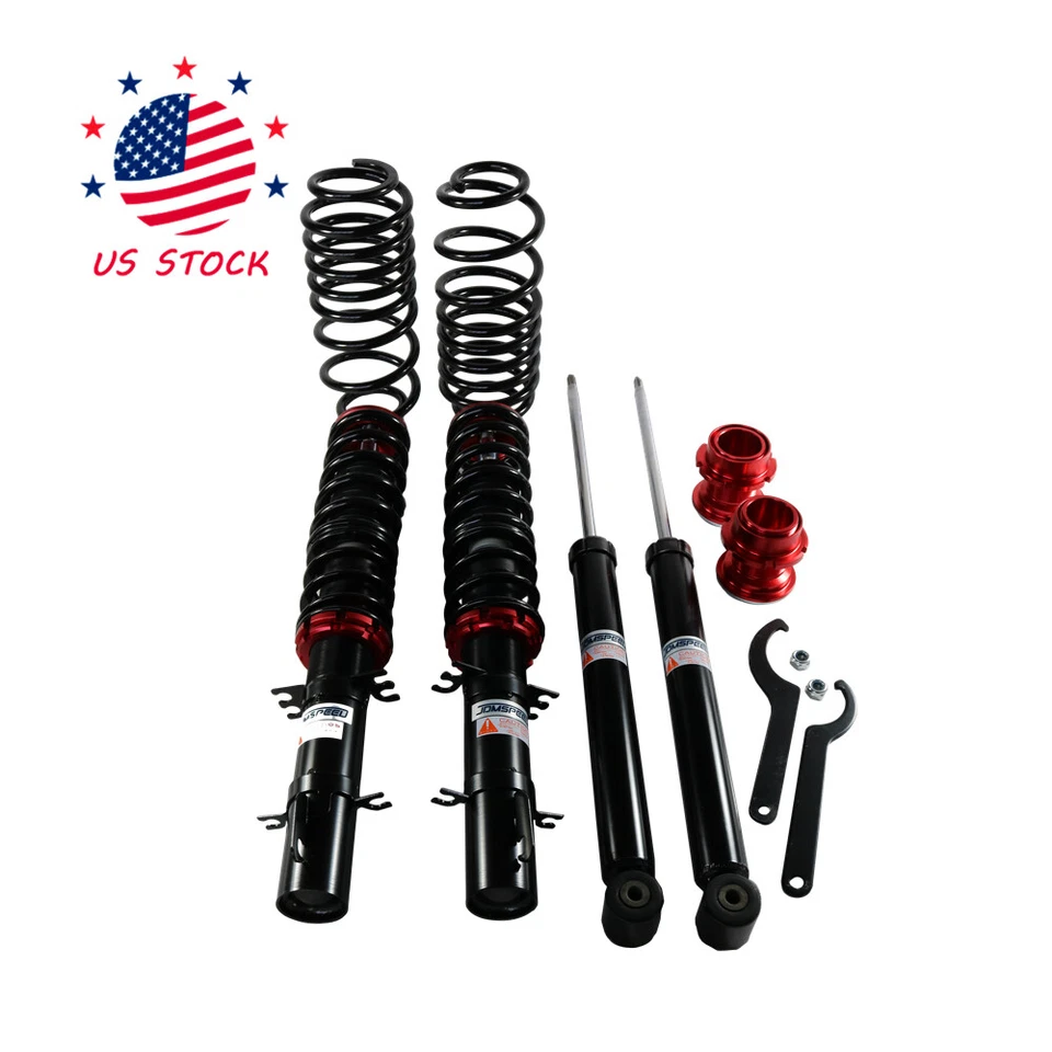 Coilovers Kit Suspension Coil Springs RED FOR 1998-2005 VW Golf Mk4 2WD Only A4 - Image 2 of 4